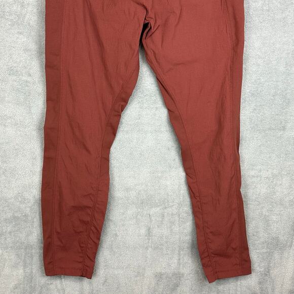 Athleta Pants Womens 2 Burgundy Trekkie Hybrid Crop Tight Stretch Workout Gym - Picture 5 of 14